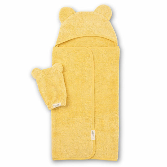 Hooded Towel + Wash Mitt Set Sunshine banner